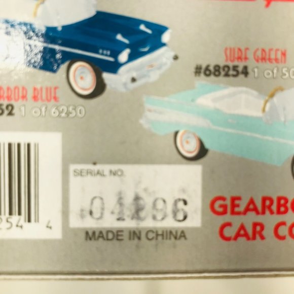 Gearbox 1997 Vintage 1957 Chevy Bel Air Convertible Serial #04296 Pedal Car New - Picture 9 of 11